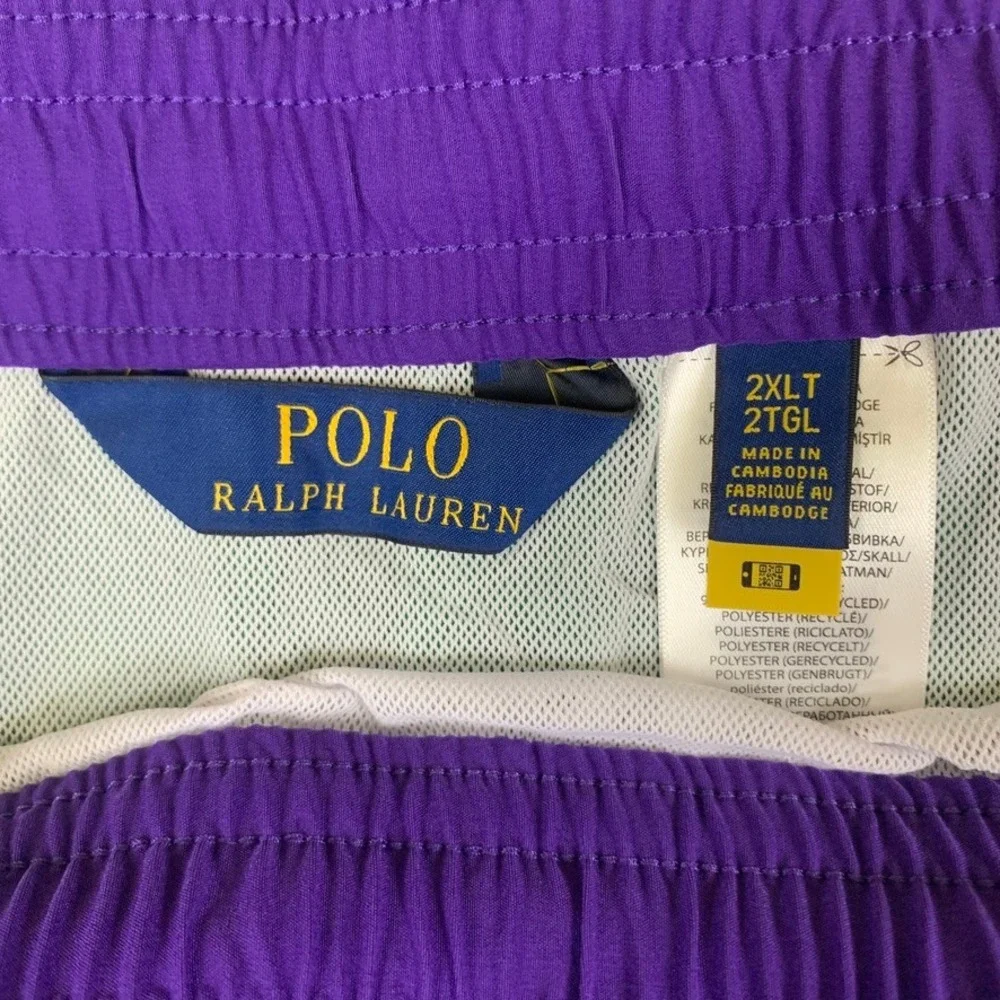 Polo Ralph Lauren Mens Green Purple Swim Trunks Shorts 2XLT 711829851028